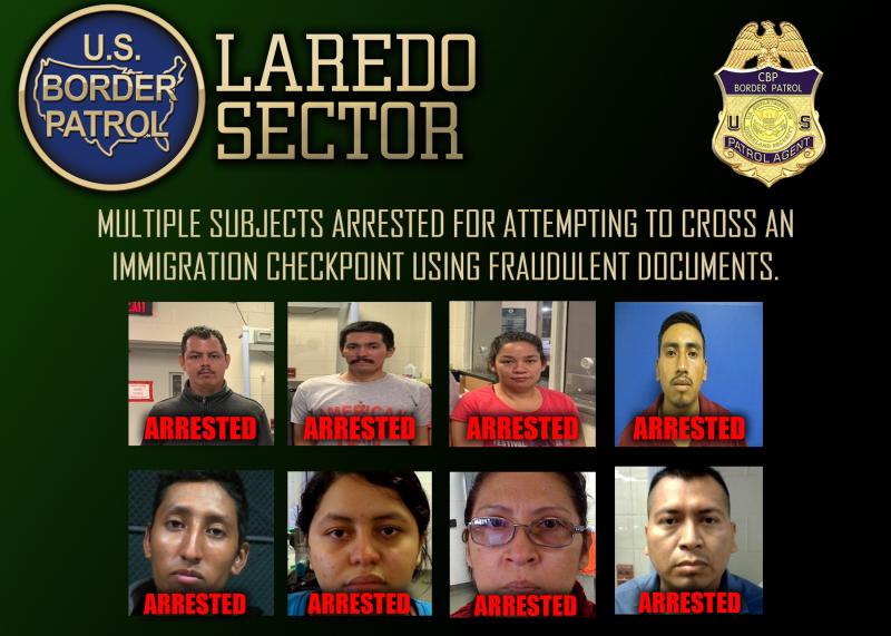 Laredo Sector Border Patrol Arrests Undocumented Individuals With Fake